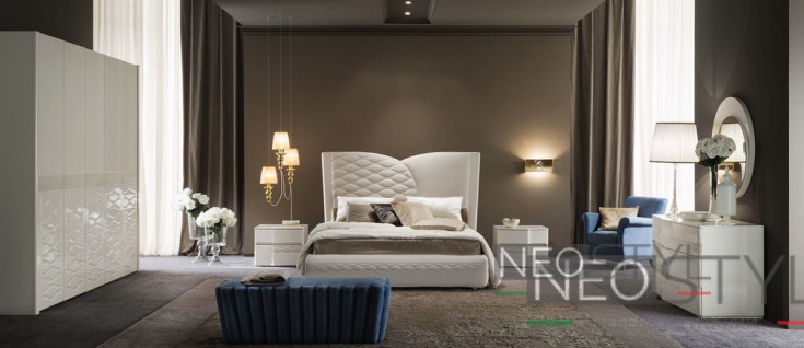 Спальня  CHANEL (Dall&#039;Agnese) Очень стильная, олицетворяющая собой шик современности. Отделка глянцевым лаком светлого оттенка. Производство Италия.
